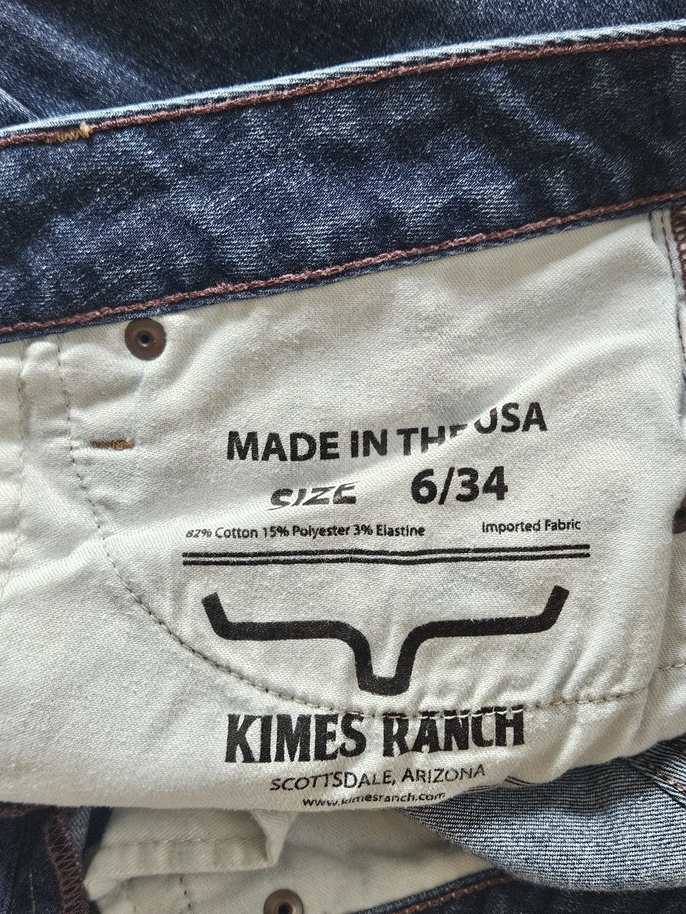 Kimes Ranch Women’s Dark Blue Boot Cut Jeans with Pink Accent